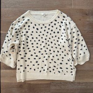 Umgee Polka Dot Cream Sweater